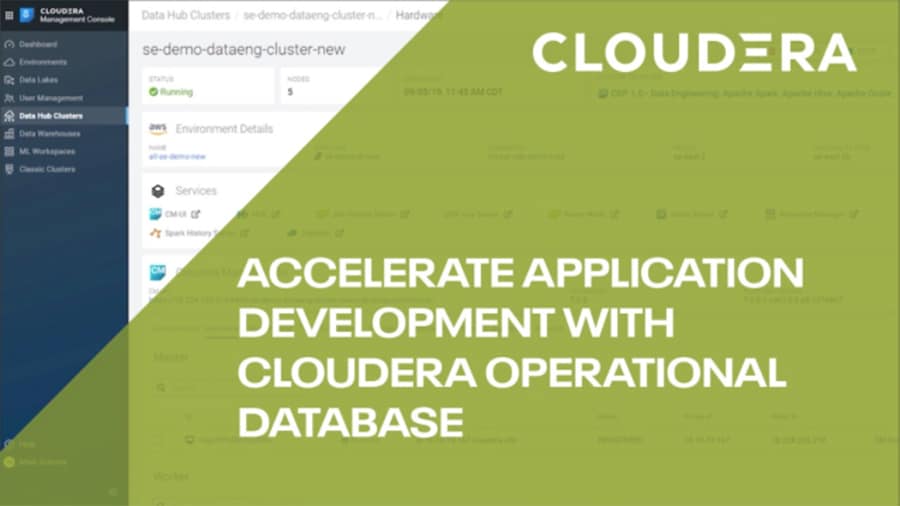 Accelerate application development with Cloudera Operational Database video